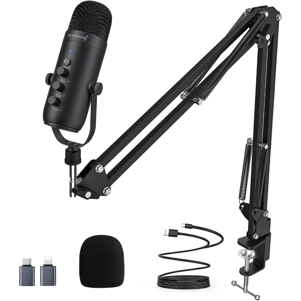 Microphone Arm Boom - Micrófono con reducción de ruido, brazo