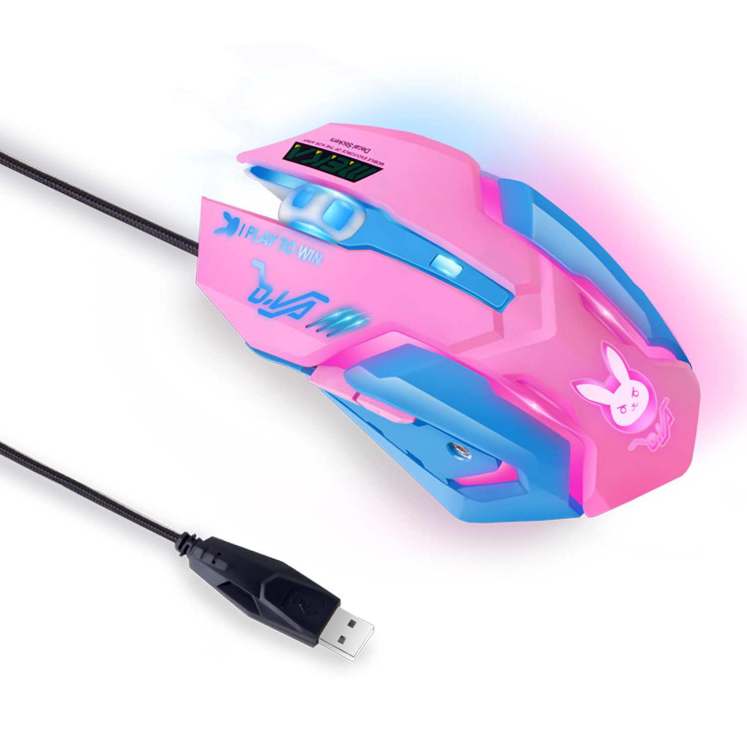 Esports Gaming Mouse Weight Adjustable - Ratón de Juego Silencioso con Iluminación