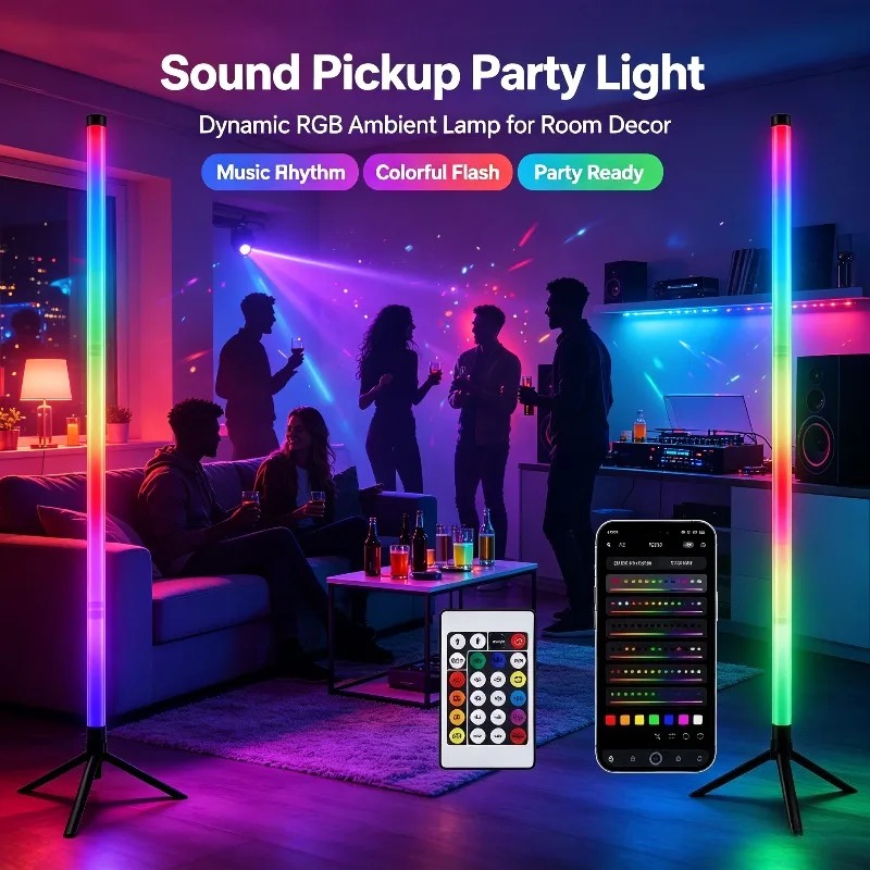 Esports Gaming Bar - 2 Lámparas de Pie RGB de