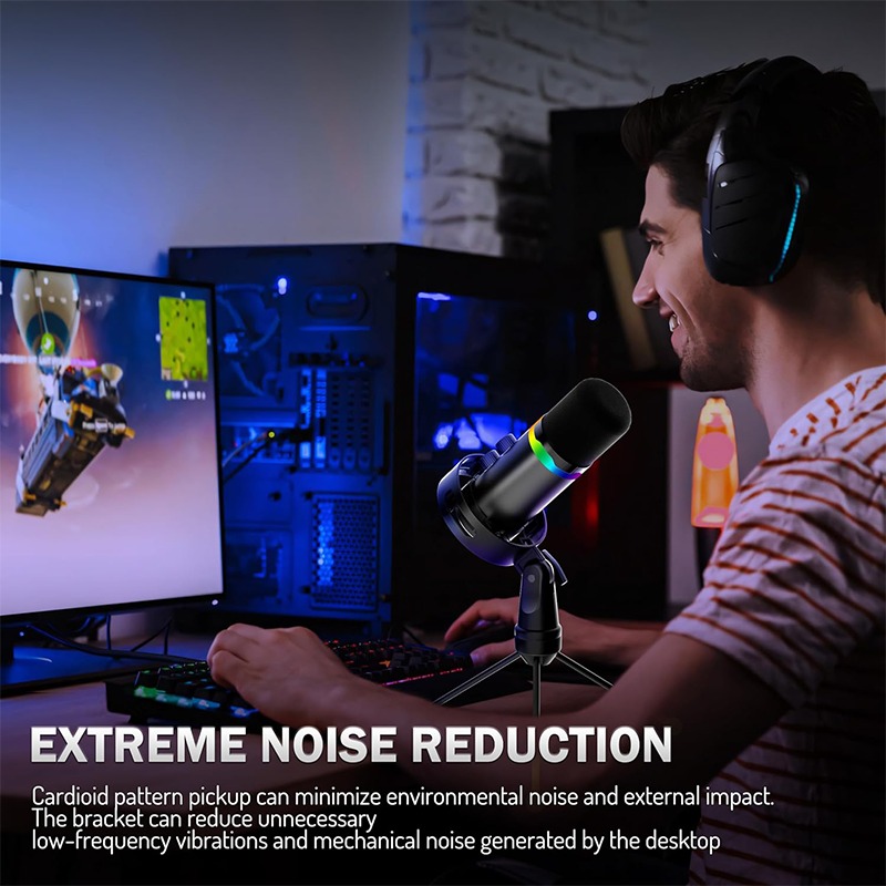 Microphone Arm Boom - Micrófono USB para Juegos con Brazo