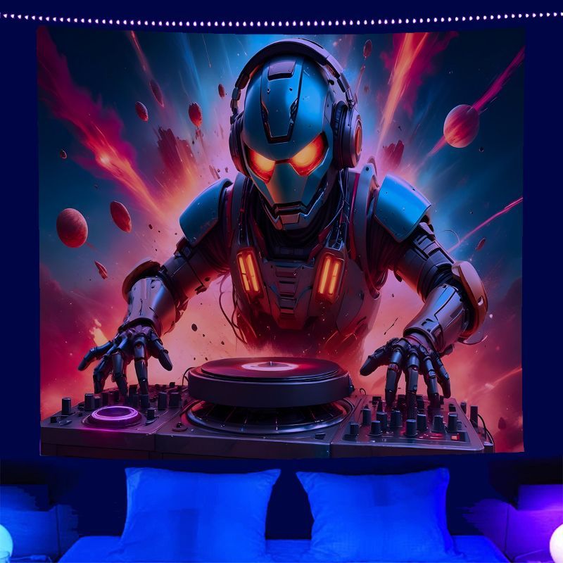 Tapiz de Robot DJ Psicodélico  - Esports Gaming Bar reseña y precio