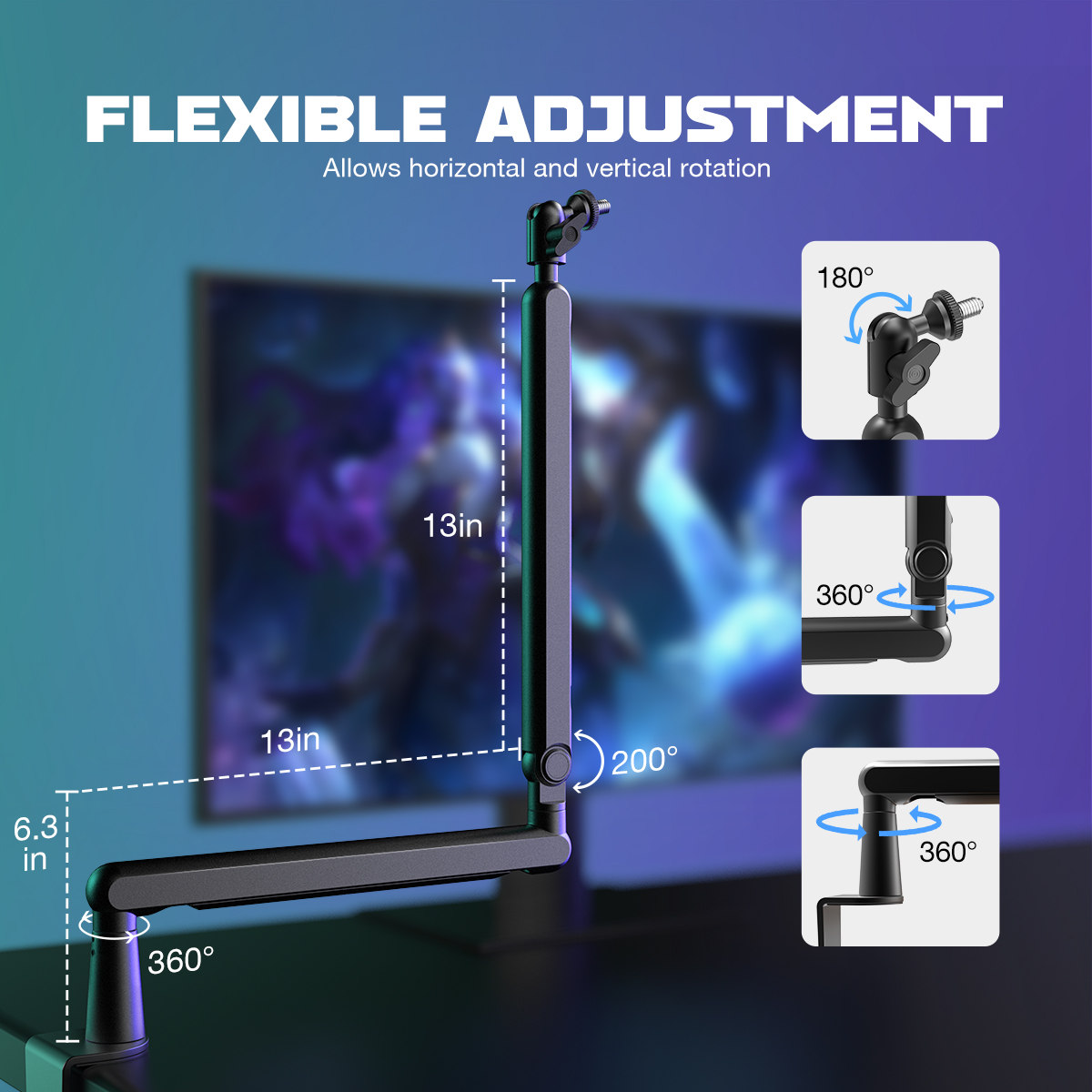FIFINE-Brazo de brazo de micró - Microphone Arm Boom reseña y precio