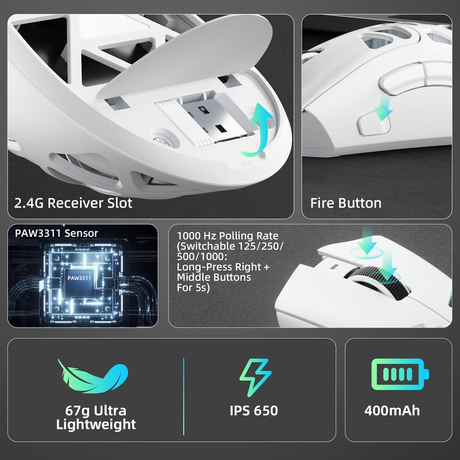 AULA SC620 Nuevo Mouse para Ju - Esports Gaming Mouse Weight Adjustable reseña y precio