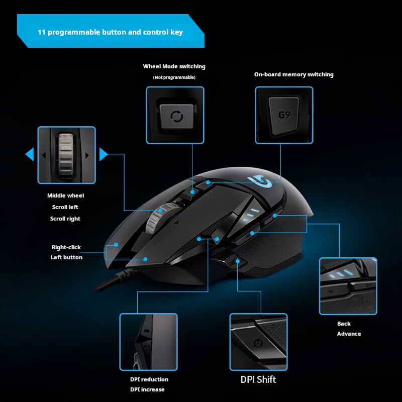 Ratón para Juegos Logitech G50 - Esports Gaming Mouse Weight Adjustable reseña y precio