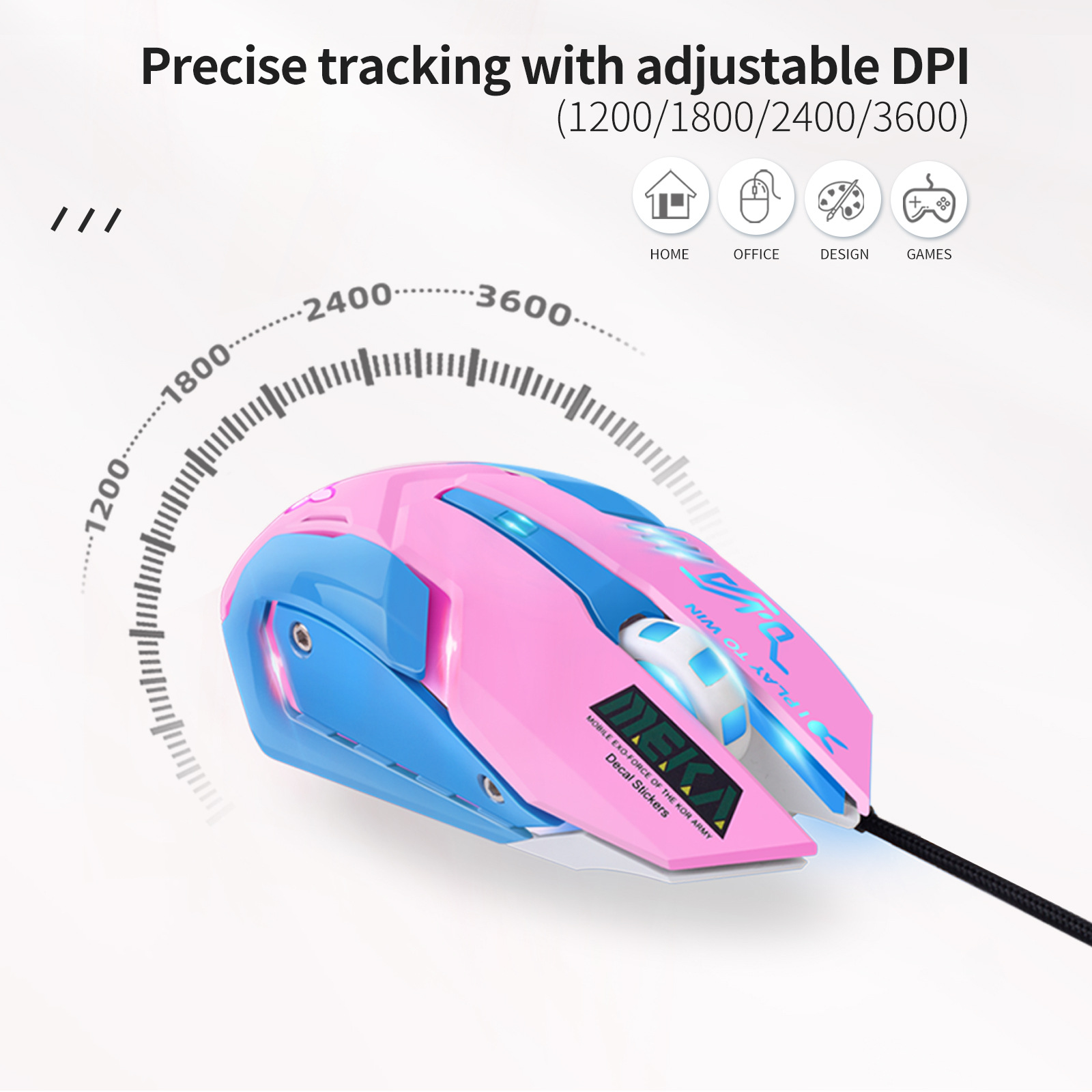 Ratón de Juego Silencioso con  - Esports Gaming Mouse Weight Adjustable reseña y precio