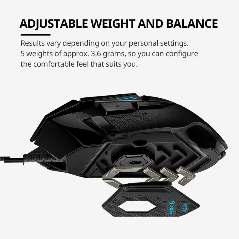 Ratón para juegos con cable Lo - Esports Gaming Mouse Weight Adjustable reseña y precio